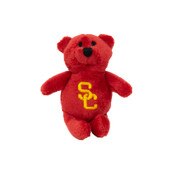 USC Trojans Cardinal SC Interlock Bear Keychain
